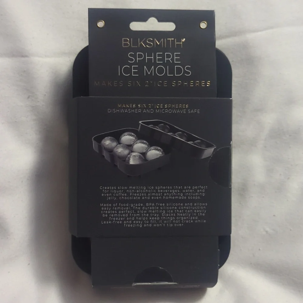 Sphere Ice Molds by Blksmith Silicone x6 spheres